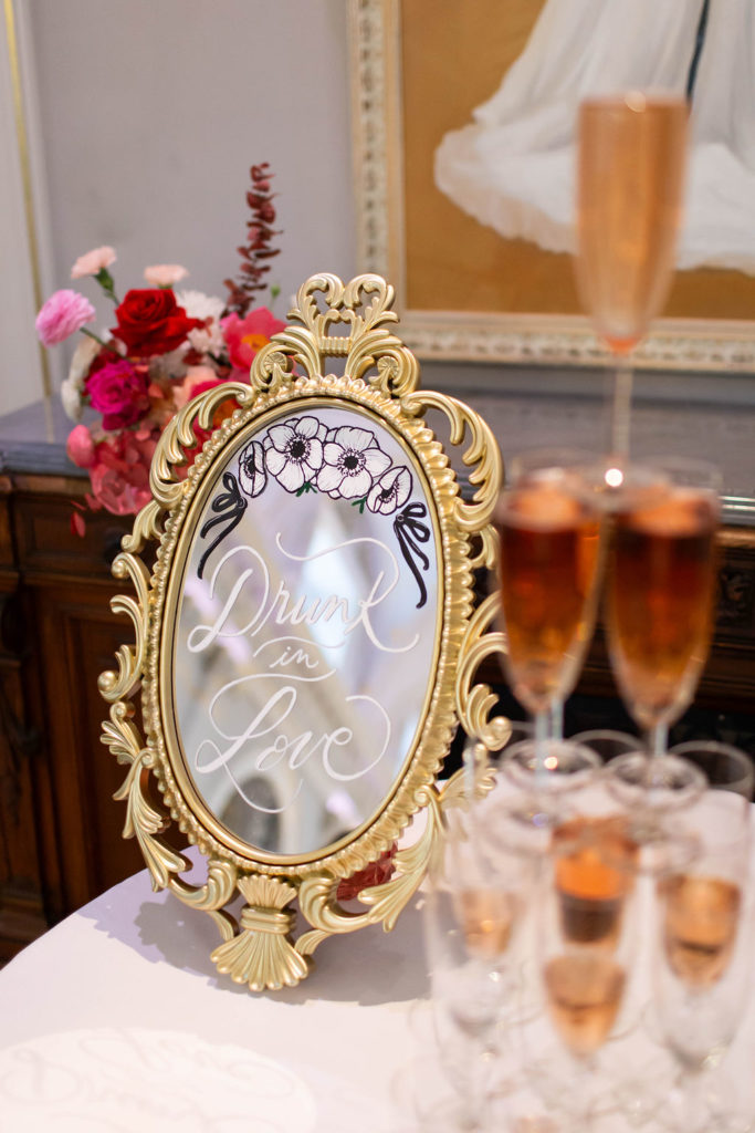 Sanda Letter_Engraver & Calligrapher in Switzerland_Welcome Signs_Drunk in Love mirror